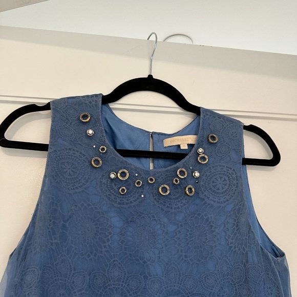 Vanessa Bruno Mini Dress Ring and Crytal Embellished Sz 38 in Blue - Picture 6 of 11